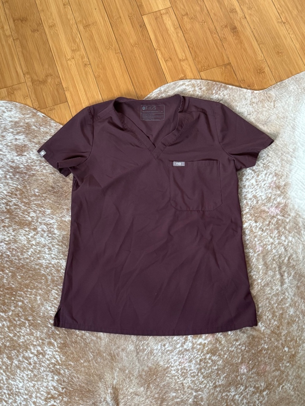 Figs Catarina Top Burgandy